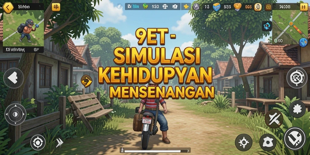 Screenshot gameplay menunjukkan interaksi karakter dalam 9ET.