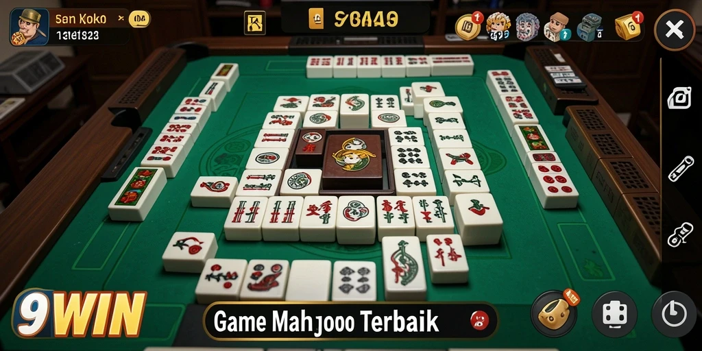 Tampilan gameplay <strong>9WIN</strong> saat bermain Mahjong yang menyenangkan dan menantang.