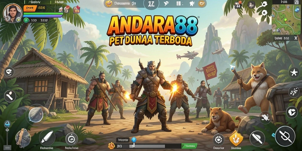 Tampilan gameplay menakjubkan dari <strong>ANDARA88</strong> di dunia terbuka yang luas.