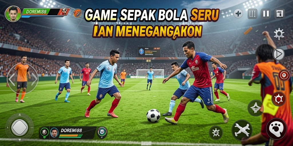 Tampilan aksi mendebarkan di lapangan sepak bola DOREMI88.