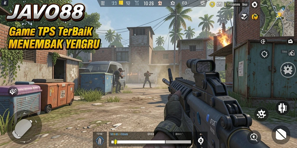 Tangkapan layar utama dari gameplay seru JAVO88 dengan aksi tembak-menembak.