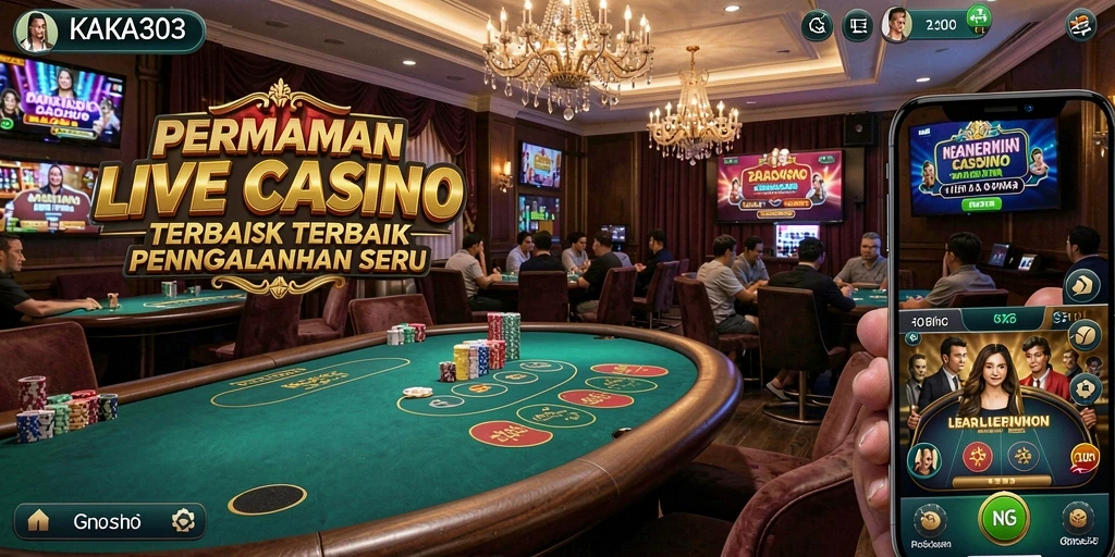Tampilan menarik dari gameplay Live Casino KAKA303 yang mengasyikkan.