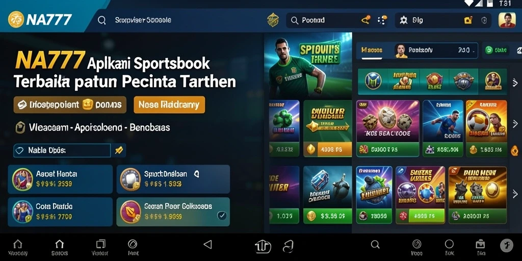 Screenshot NA777 menampilkan pengalaman taruhan olahraga yang seru dan interaktif.