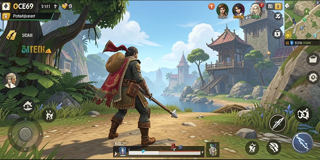 Screenshot gameplay OCE69 menunjukkan dunia petualangan yang luas dan mendebarkan.