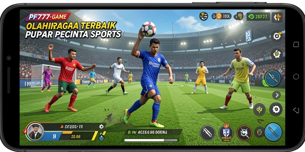 Tampilan utama screenshot PF777 yang menunjukkan aksi seru dalam gameplay olahraga.