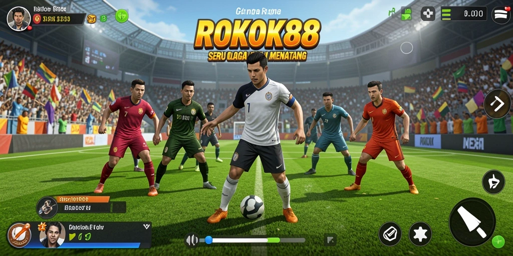 Tampilan gameplay menarik dari ROKOK88 dengan aksi olahraga yang seru.