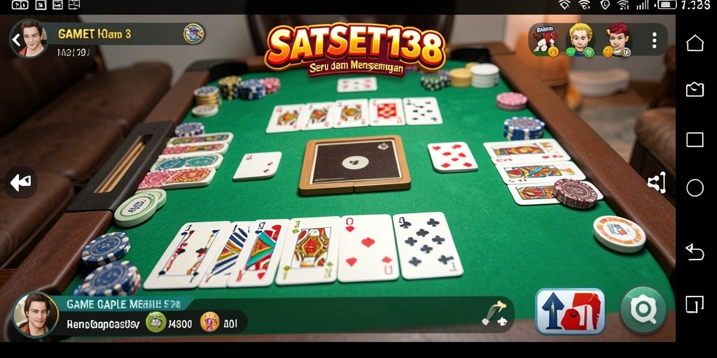 Tampilan gameplay Gaple yang seru dan menantang.