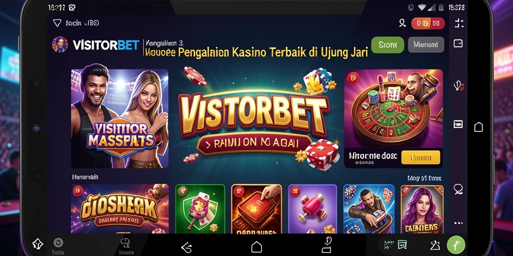 Tampilan menawan dari gameplay Kasino di VISITORBET.